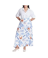 Eloquii Plus Printed Full Skirt