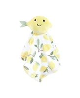 Hudson Baby Infant Girls Animal Face Security Blanket 3-Pack, Fruits, One Size