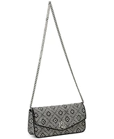 Geo-Motif Woven Straw Medium Sawyer Bag