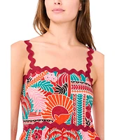 Msk Petite Sleeveless Square-Neck Maxi Dress