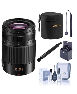 Panasonic Leica Dg Vario-Elmarit 35-100mm f/2.8 Lens with Adorama Slinger Soft Lens Case Small,Pro Optic 58 filter kit,Pro Optic Lens Pen Lens Cleaner