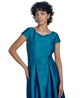 Jessica Howard Petite Short-Sleeve Fit & Flare Dress