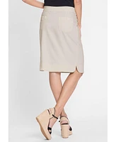 Olsen Women's Linen Blend Pull-On Skirt