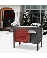 Outdoor Insulated Cat House with All-Round Foam Insulated for Winter