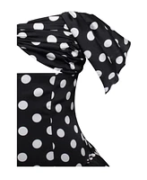 Miss Circle Women's Umika Black Polka Dots Bubble Hem Mini Dress