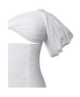 Miss Circle Women's Umika White Bubble Hem Mini Dress