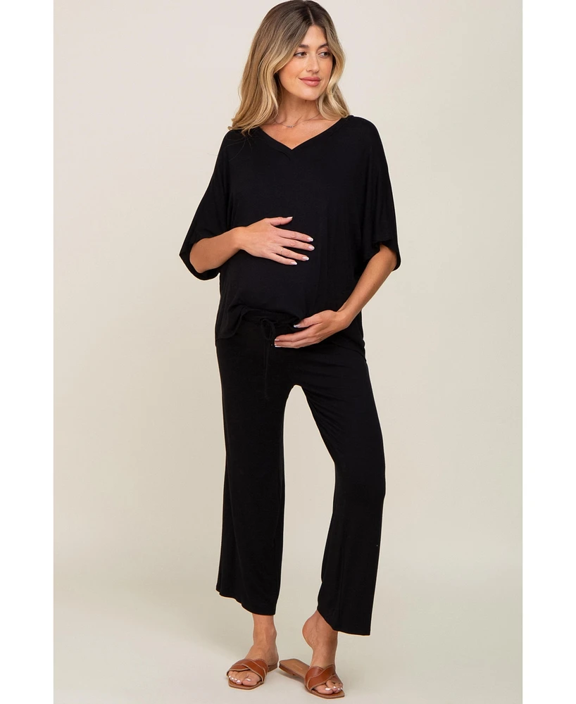 Pinkblush Maternity Black Cropped Pant Set