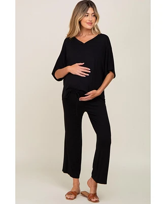 Pinkblush Maternity Black Cropped Pant Set