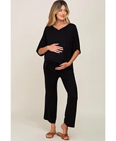 Pinkblush Maternity Black Cropped Pant Set