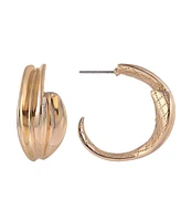 Laundry by Shelli Segal Gold Tone Post Hoop Earrings