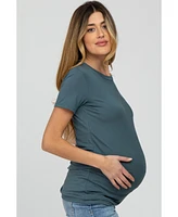 Pinkblush Maternity Blue Basic Short Sleeve Top