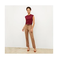 M.m.LaFleur Women's Smith Straight Trouser - Washable Wool Twill