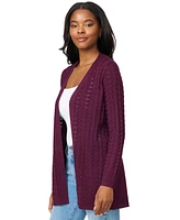 Melissa Paige Women's Pointelle Open-Front Cardigan