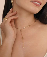 Ettika Oval Dome Lariat Necklace