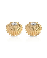 Ettika Santorini Shell Stud Earrings