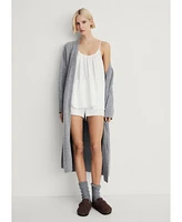 Mango Women's Plain Cotton Pajama Shorts