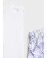 Mango Women's 2-Piece Striped Pajama Set