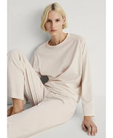 Mango Women's 2-Piece Plain Cotton Pajama Set