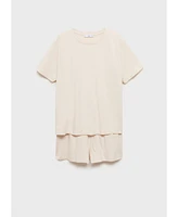 Mango Women's 2-Piece Short Cotton Pajama Set