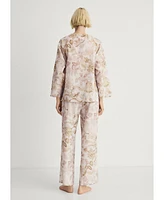 Mango Women's Floral Detail Pajama Pants