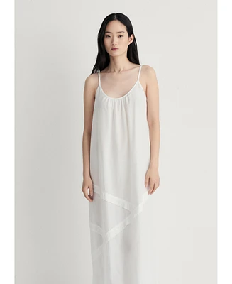 Mango Women's Cotton Spaghetti Strap Nightgown