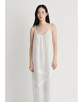 Mango Women's Cotton Spaghetti Strap Nightgown