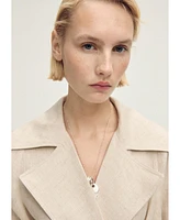 Mango Women's Pronounced Lapels Linen Trench Coat
