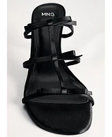 Mango Women's Strappy Heeled Bow Sandals