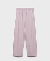 Mango Women's Garment Washed Cotton Pajama Pants