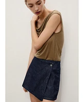 Mango Women's Denim Skort
