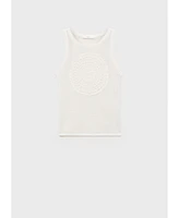 Mango Women's Cotton Crochet Top