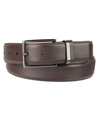 Alfani Men's Burnished Edge and Metal Loop Dress Belt, Created for Macy's