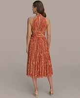 Donna Karan New York Women's Halter Chiffon A-Line Dress