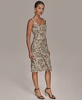 Donna Karan New York Women's Sleeveless Jacquard Sheath Dress