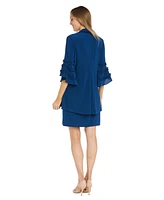 R & M Richards Women's Two-Piece Bell-Sleeve Jacket Dress