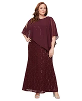 Sl Fashions Plus Beaded Popover Gown