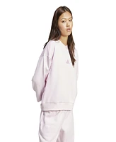 adidas Women's All Fleece Loose Crew Neck Sweatshirt