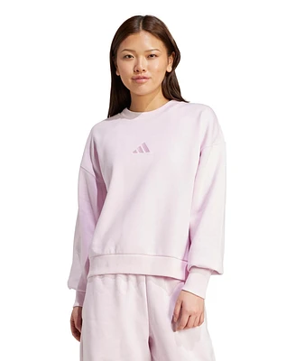 adidas Women's All Fleece Loose Crew Neck Sweatshirt
