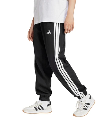 adidas Women's Essentials 3-Stripes Pull On Fleece Loose Pants