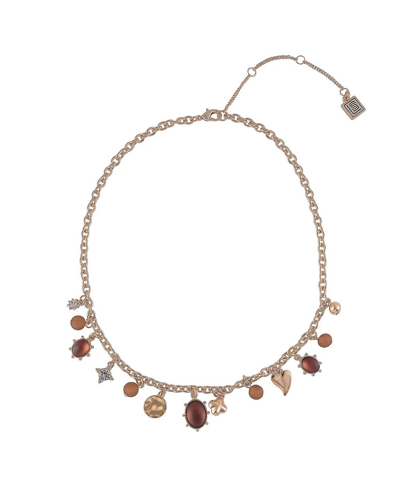 Laundry by Shelli Segal Gold Tone Charm Necklace