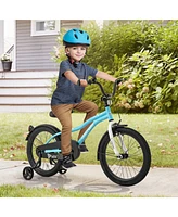 Kids Bike with Training Wheels for Older Children Adjustable Seat Handlebar