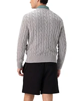 Members Only Men's Crew Neck Cable Knit Sweater