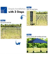 Gymax 8x8 Ft Pop up Canopy Tent Shelter Wheeled Carry Bag 4 Canopy Sand Bag