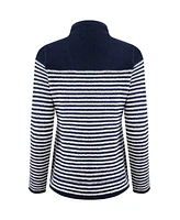 Weird Fish Women's Juliet 1/4 Zip Stripe Macaroni