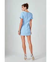 endless rose Women's Chain Embellished Mini Dress