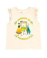 Frozen Toddler Girls Disney Princess Moana Belle Minnie Mouse Nightmare Before Christmas Tank Top and French Terry Shorts to