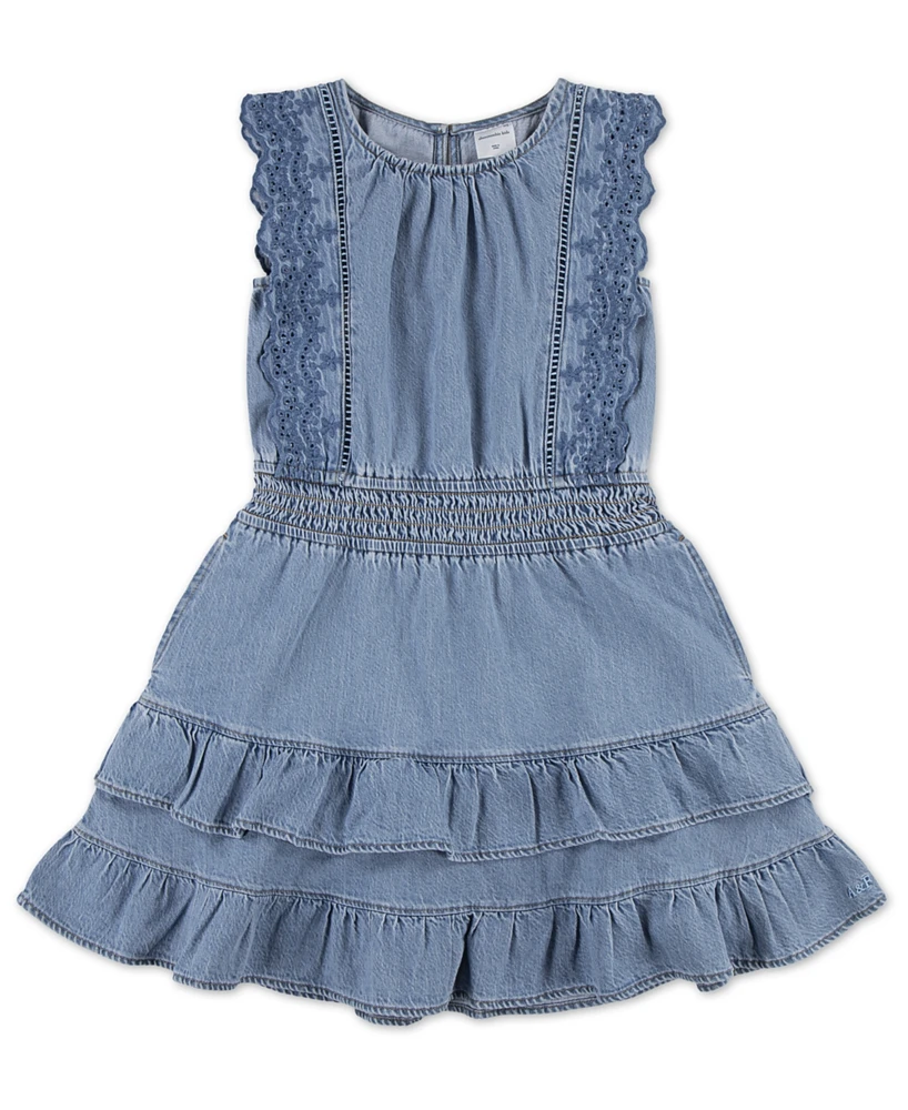 abercrombie kids Girls Smocked Waist Tiered Dress