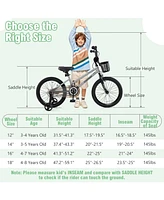 Kids Bike with Adjustable Seat and Transparent Chain Cover