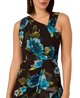 Adrianna Papell Women's Floral-Print Ruffled Gown