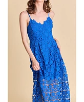 endless rose Women's Lace Cami Midi Dress
